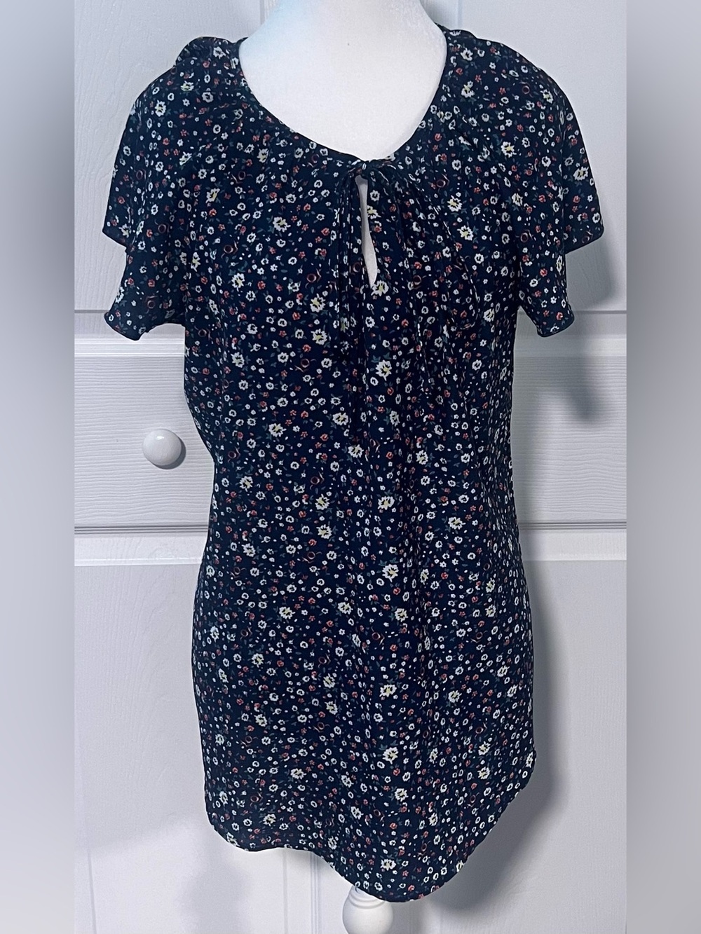 SimpleFun Boho Floral Flutter Sleeve Blouse